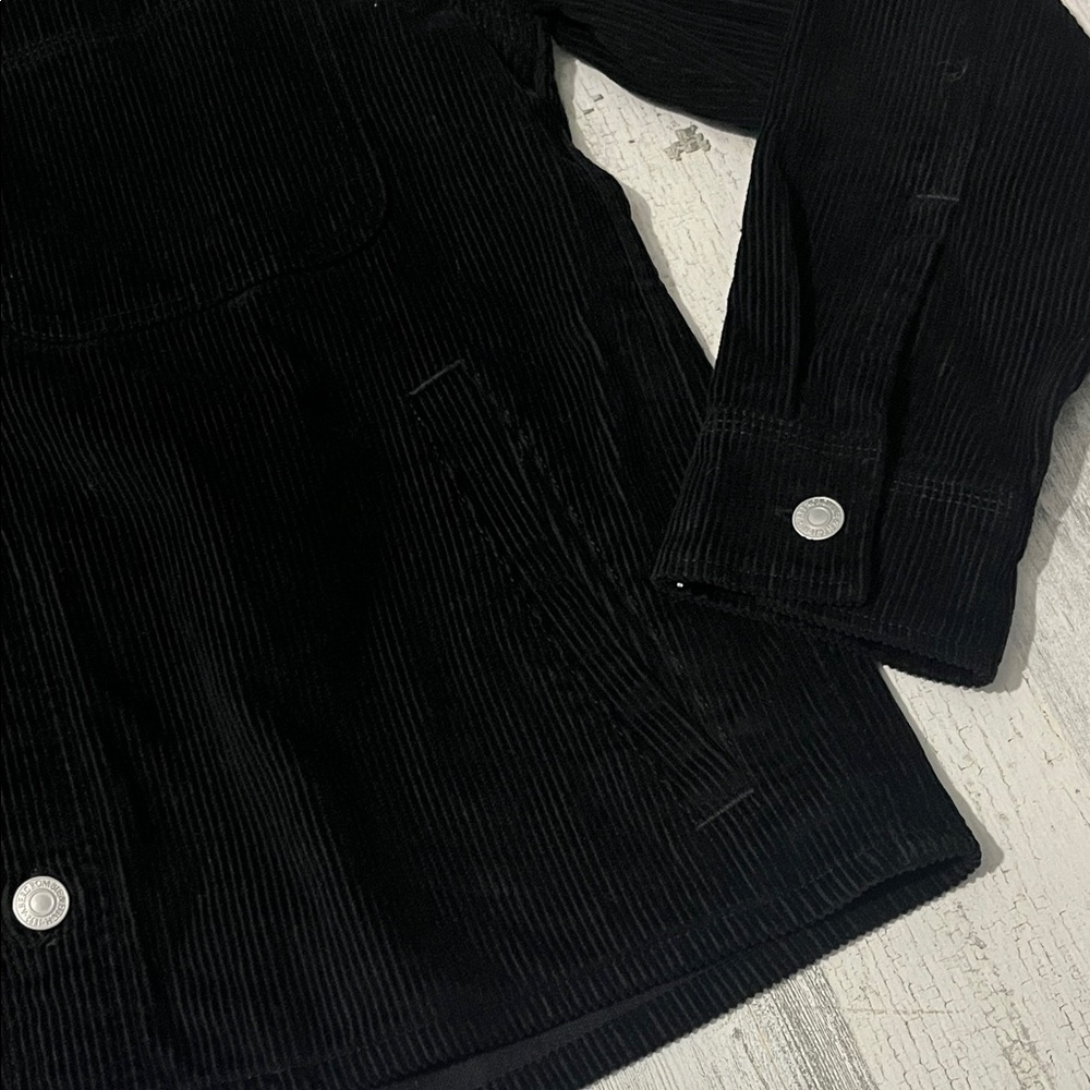 Abercrombie & Fitch Black Corduroy Shirt Jacket Size Medium - Picture 7 of 12